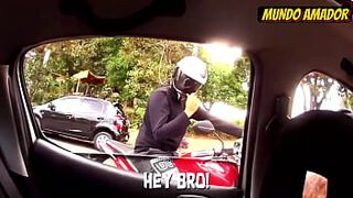 Bastard lets a subscriber give him a bj in the car!