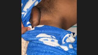 Indian teeny in bed while being blowed