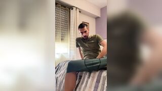 cute daddy jerking off solo verbal vid enormous cums on at the end