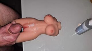 Fucking a miniature sex doll