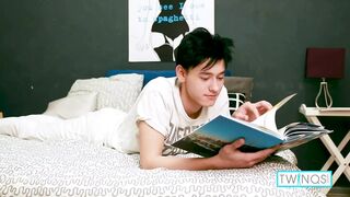 Brunette Twink Jacob O Blows And Mounts Logan S's Hard Dick!