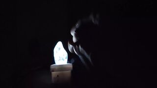 Jizz one minute with candel