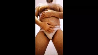 Orgasm in My White Jockstrap Jizz Twice with Final Humongous Load