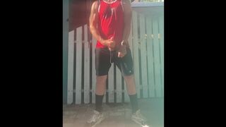 Quick Outdoor Jerk and Jizz from JockDad87