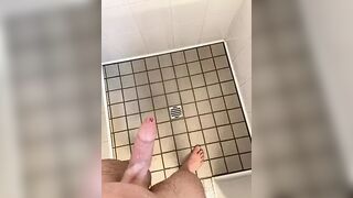 Once again horny when showering on vacation