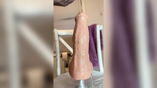 Wednesday night hole play-another round using my hole and enormous wang dildo