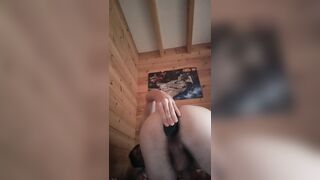 Sissy tries anal but plug