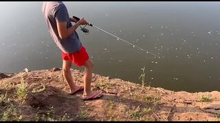 A fresh schoolboy near the highway gave his hole to be boned to spunk , gave up fishing to fuck .