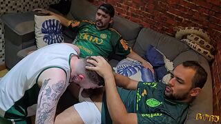 Brotherhood between Palmeiras fans after the game (COMPLETE ON RED)
