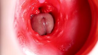 This gorgeous cunt is pulsating and squeezing my meat! Online camera inside the hole!